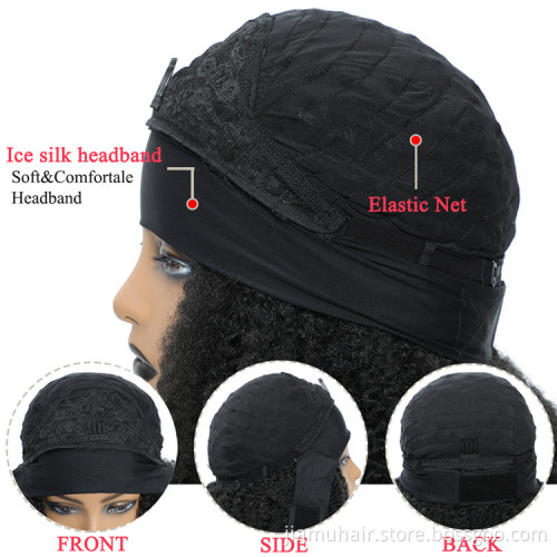 Afro Kinky Marley Twist Wig Black Ombre Brown Marley Braids Headband Wig Synthetic Braiding Hair Wig